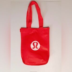 LULULEMON Athletica Reusable Tote Bag Red Travel Athleisure 12x9
